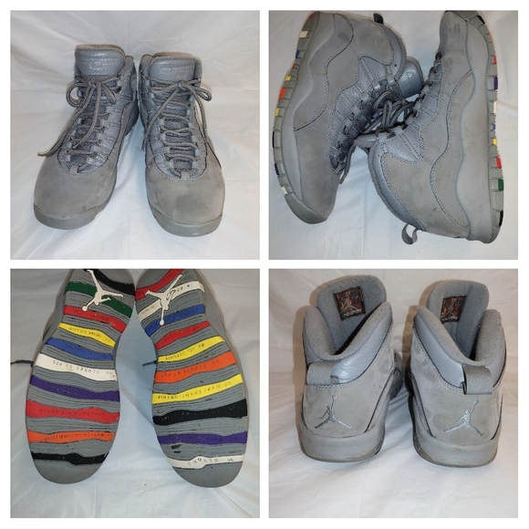 Sz 10.5, Air Jordan 10 Retro Cool Grey 2017 Multicolor 310805-022 - Picture 1 of 9